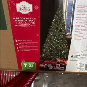Holiday Time Pre-Lit Pine Tree with Clear Lights